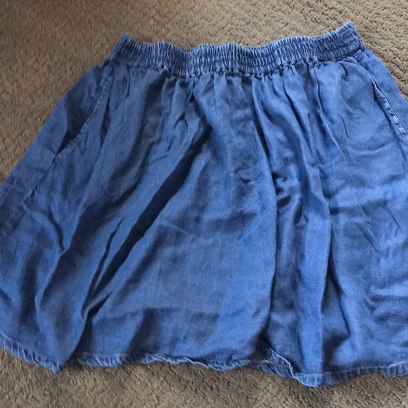 loose jean skirt